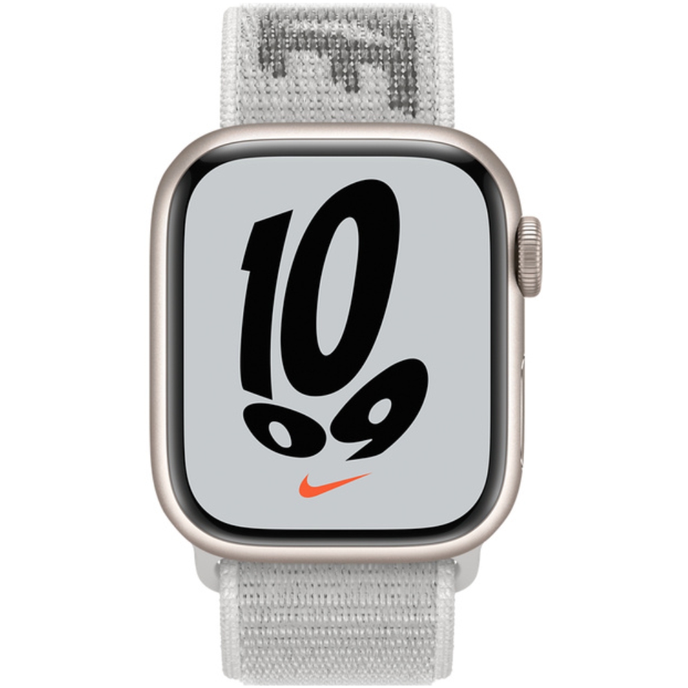apple watch 7 nike starlight with Nike Sport loop