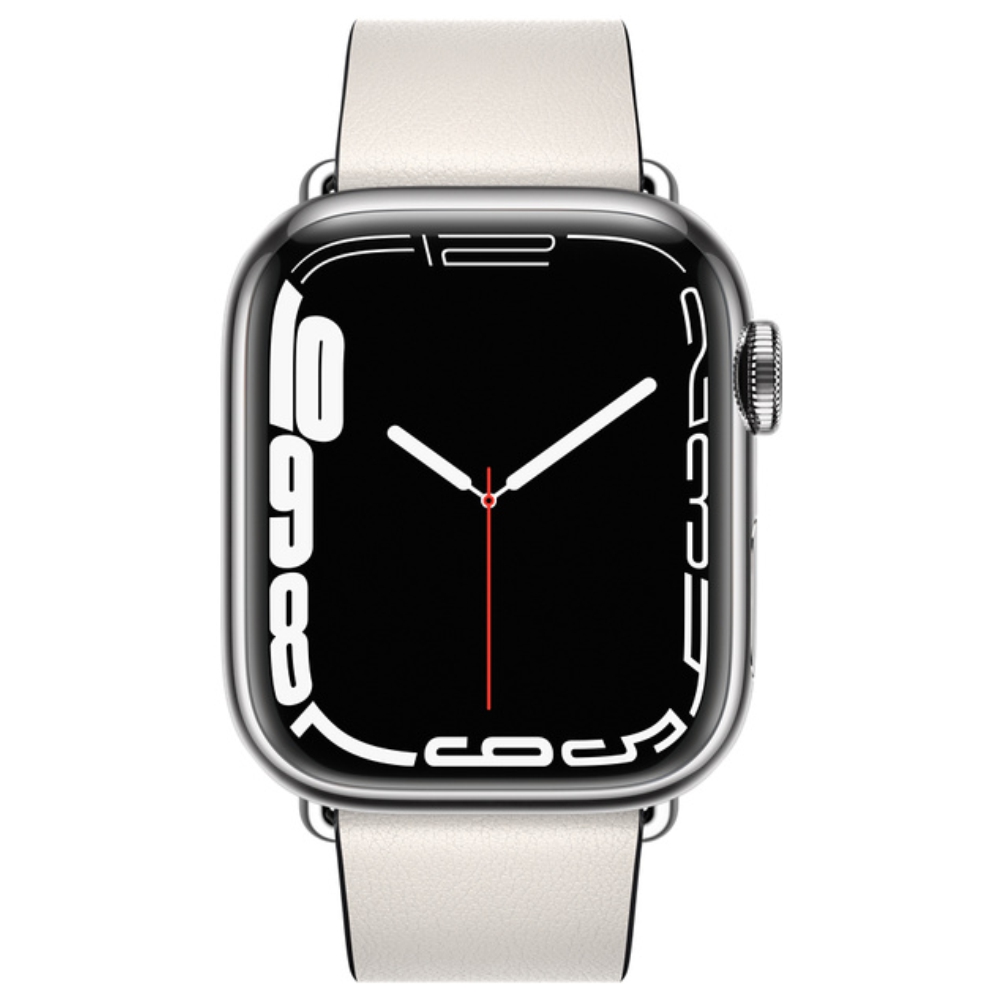 apple watch 7 series Silver Stainless Steel Case with Modern Buckle