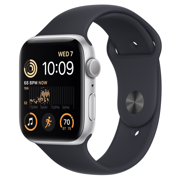 Apple Watch SE (2022) silver Aluminum Case with Sport Band-1