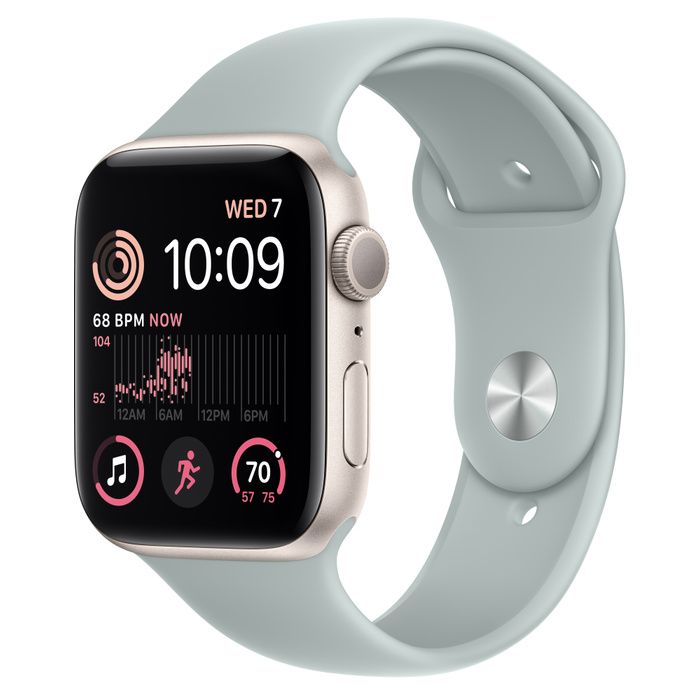 Apple Watch SE (2022) starlight Aluminum Case with Sport Band-1