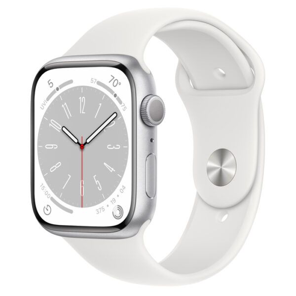 Apple Watch series 8 Silver Aluminum Case with Sport Band-