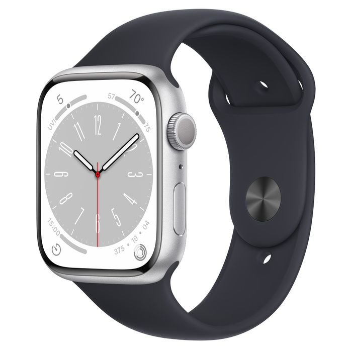 Apple Watch series 8 Silver Aluminum Case with Sport Band-